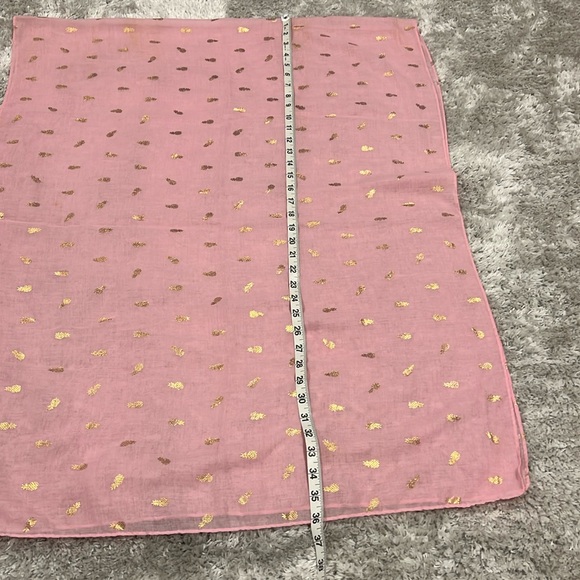 Pink and Gold Pineapple Scarf - Picture 5 of 6